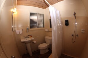 Deluxe King 1 King Bed, Mountain View | Bathroom | Shower, hydromassage showerhead, free toiletries, hair dryer