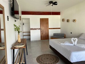 Deluxe Double Room, 1 King Bed, Sea View, Ground Floor | Laptop workspace, free WiFi, bed sheets