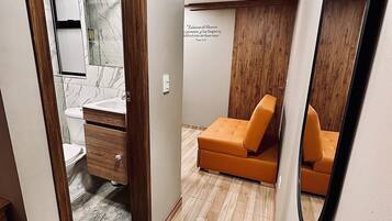 Towels, soap, toilet paper