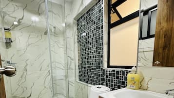 Towels, soap, toilet paper