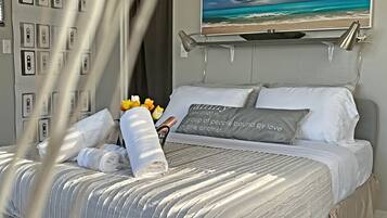 1 bedroom, iron/ironing board, travel crib, WiFi