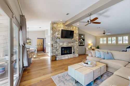 Waterfront, dog-friendly home with lake views, private boat lift & dock