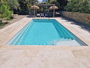 Pool - Tastefully decorated gîte with airco and heated pool (Faucon)