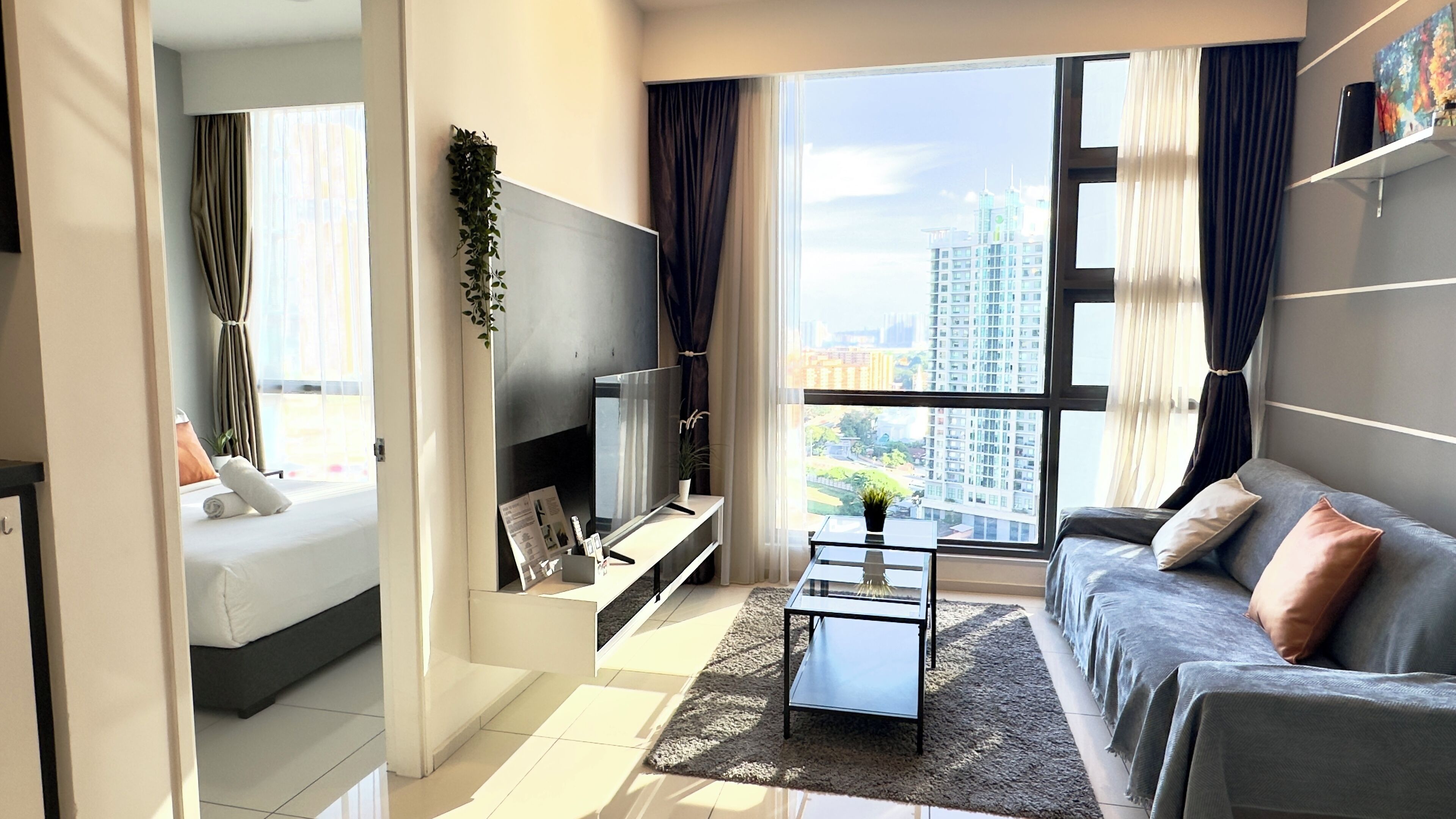 Classic Apartment | Ruang tamu | TV LCD, Netflix, perkhidmatan penstriman 