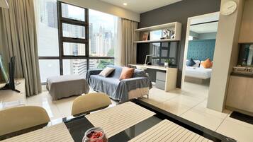 Comfort Apartment, 2 Bedrooms | Living area | LCD TV, Netflix, streaming services