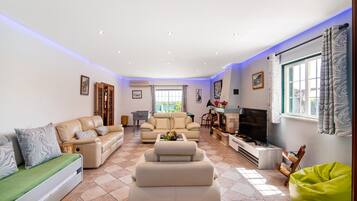 Televisión, chimenea y tenis de mesa