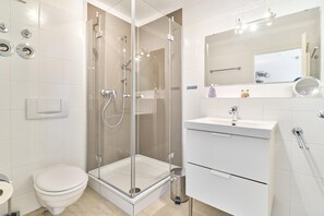 Een douche, een haardroger