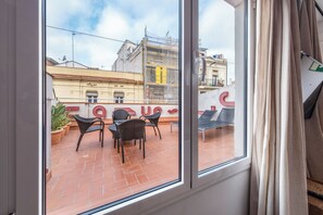 Deluxe Penthouse, 2 Bedrooms, Terrace, City View | Terrace/patio - AinB Barcelona Sants Apartments (Barcelona)