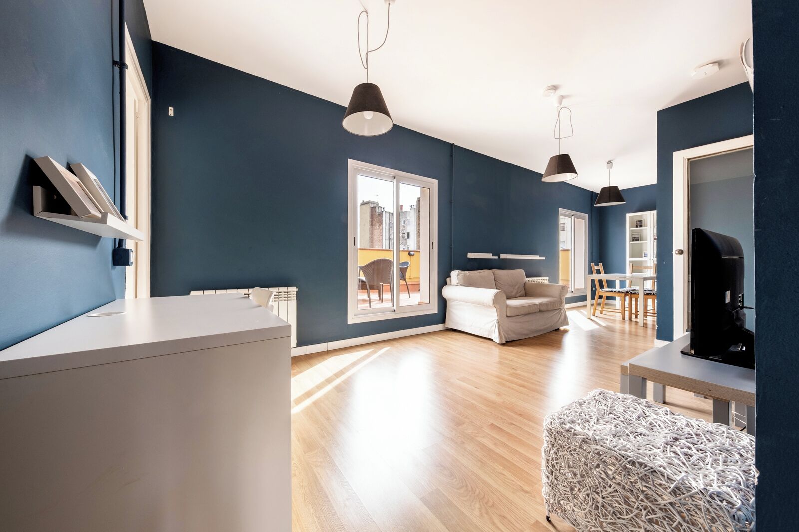 Family Penthouse | Living area | 43-inch flat-screen TV with satellite channels, TV