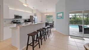 Coffee/tea maker, fridge, microwave, oven - 4BR, 3BA Marco Island home with heated pool, WiFi, and beach access (Marco Island)