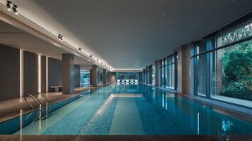 Indoor pool, seasonal outdoor pool