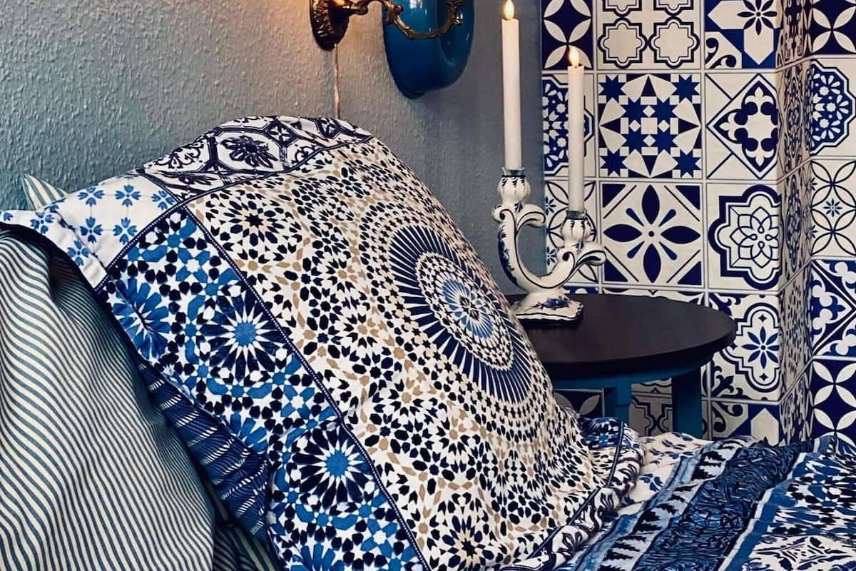 Dobbeltværelse med fælles badeværelse. (Frk. Himmelblaa) | Bed sheets