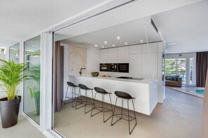 Fridge, microwave, oven, stovetop - Luxury Villa Ideali Hvar with Two Heated Pools (Vrboska)