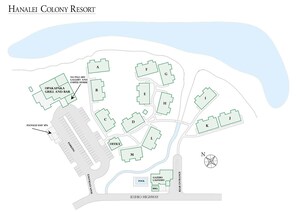 Property map - Beachfront Escape w/ Old Hawai'i Feeling - Fall Asleep Listening to the Waves (Hanalei)
