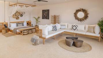 Bungalows | Roupas de cama premium, frigobar, cofres nos quartos, escrivaninha