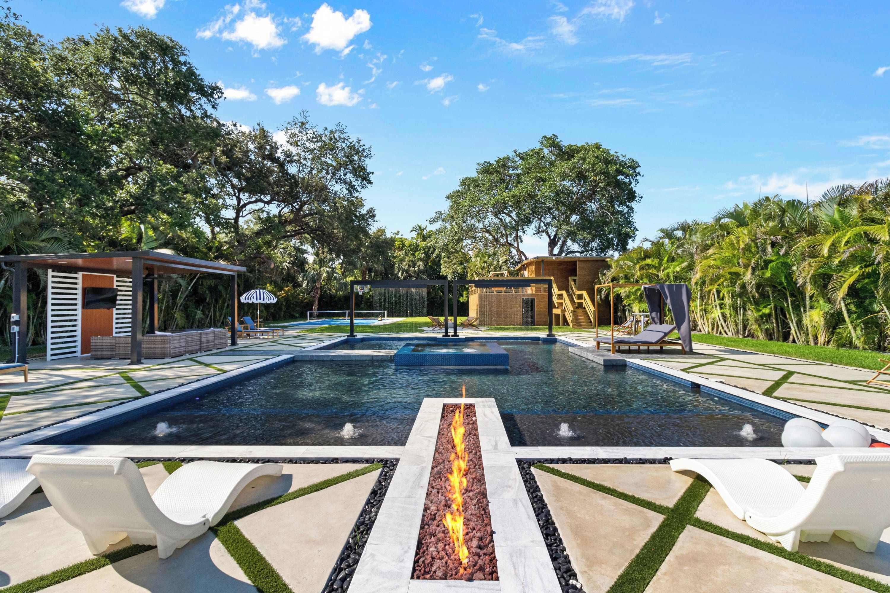 A heated pool