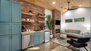 TV, fireplace, streaming services, offices