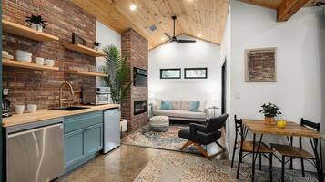 TV, fireplace, streaming services, offices