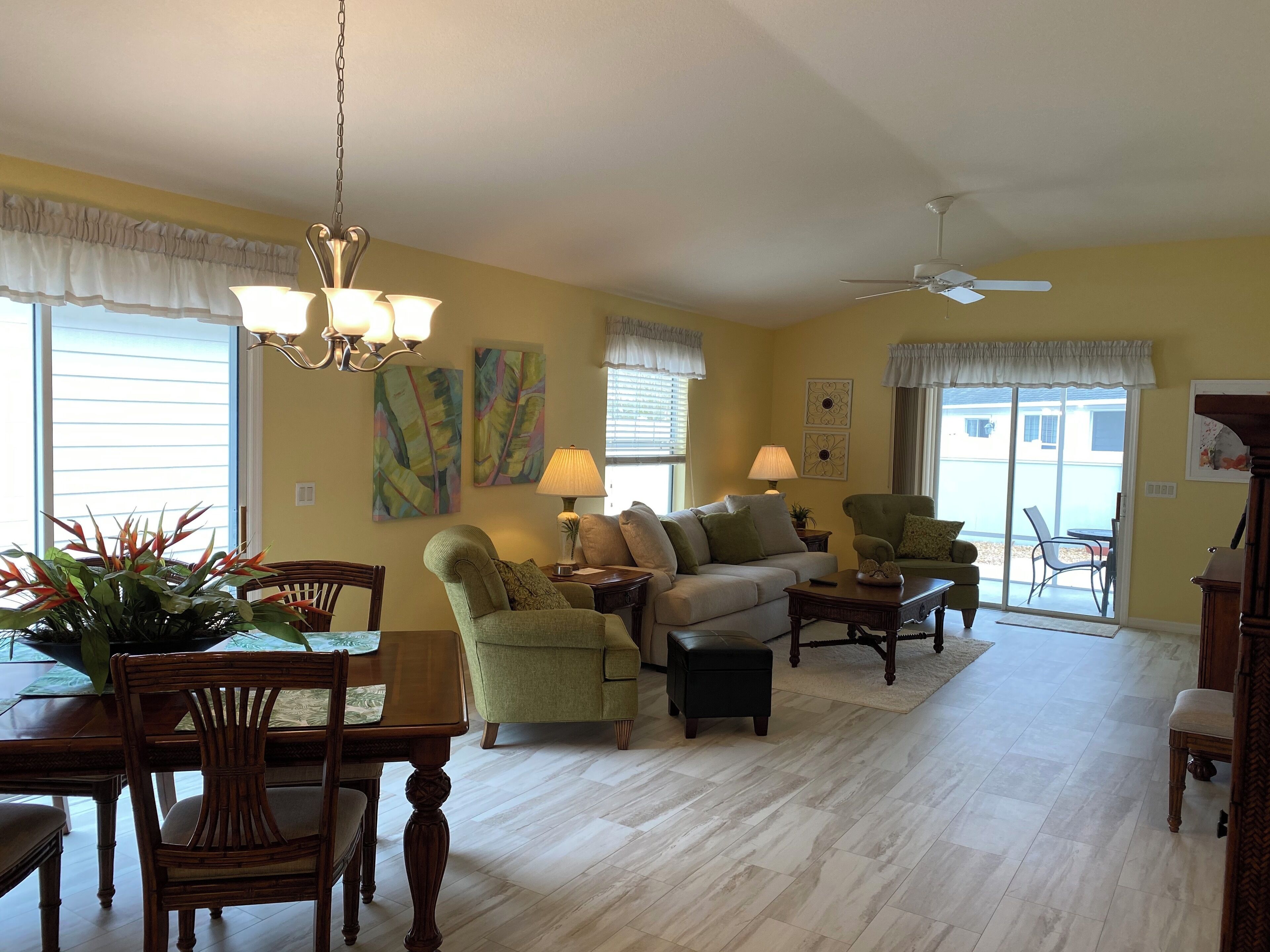 Villa, Multiple Beds, Lanai, Garden View | Dining