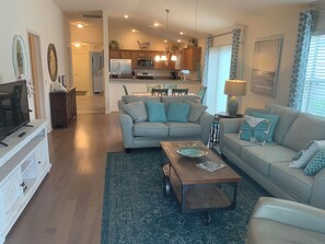 Villa, Multiple Beds, Lanai, Garden View | Living area