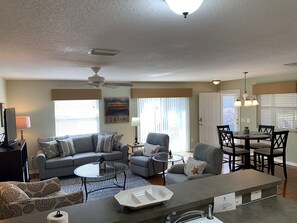 Villa, Multiple Beds, Patio, Garden View | Living area | TV