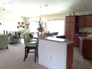 Villa, Multiple Beds, Lanai, Garden View | Private kitchen