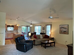 House, Multiple Beds, Lanai, Garden View | Living area | TV - 1373 Ducksbury St (Wildwood)