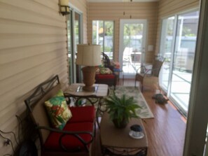 Villa, Multiple Beds, Lanai, Garden View | Living area | TV - 1733 Sagecrest Ct (The Villages)