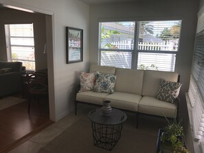 Villa, Multiple Beds, Lanai, Garden View | Living area | TV