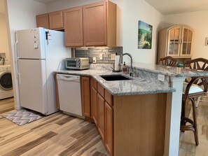 Villa, Multiple Beds, Lanai, Garden View | Private kitchen | Fridge, microwave, oven, stovetop
