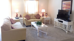 Villa, Multiple Beds, Lanai, Garden View | Living area | TV - 3393 Alwyne Avenue (Wildwood)