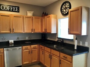 Villa, Multiple Beds, Patio, Garden View | Private kitchen | Fridge, microwave, oven, stovetop