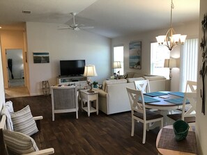Villa, Multiple Beds, Lanai, Garden View | Living area | TV