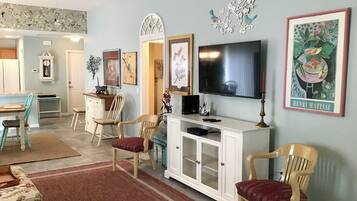 Villa, Multiple Beds, Patio, Garden View | Living area | TV