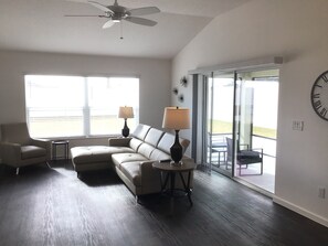 Villa, Multiple Beds, Kitchen, Garden View | Living area | TV