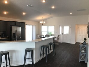 Villa, Multiple Beds, Kitchen, Garden View | Private kitchen | Fridge, microwave, oven, stovetop