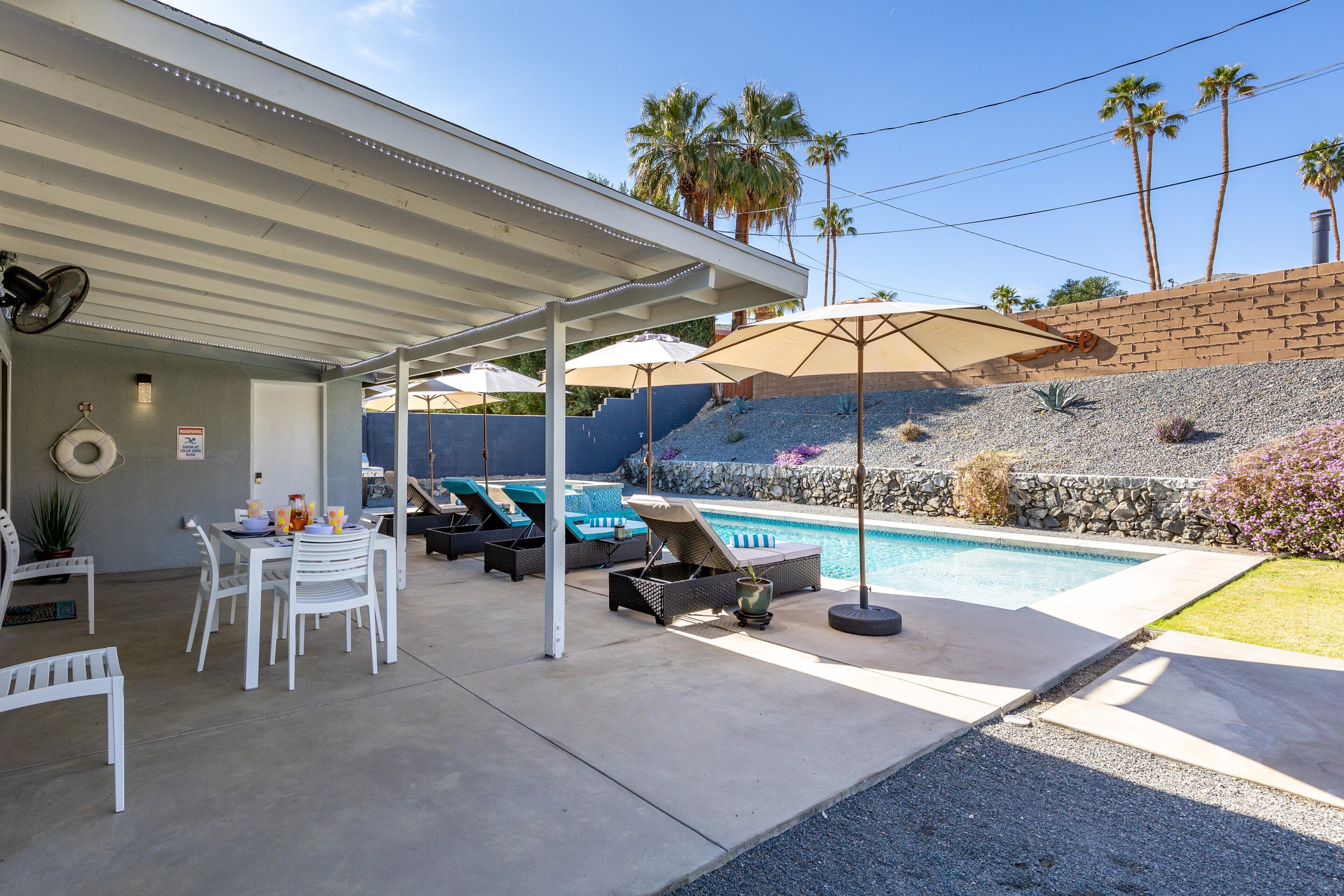 A heated pool