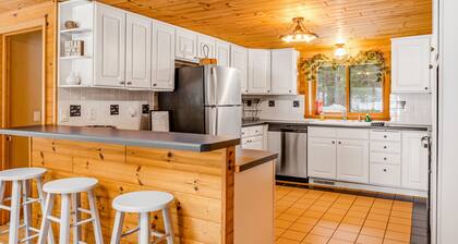 Lakefront, dog-friendly home with dock, kayaks, deck, & washer/dryer