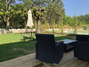 Romantic Cottage, 1 Bedroom, Terrace, Pool View | Terrace/patio - Domaine Plessis Gallu (Azay-le-Rideau)