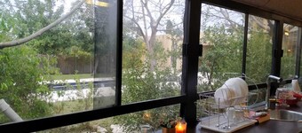 This public bus was converted into a cool and comfortable living space. Located.