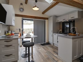 Fridge, dishwasher, electric kettle, toaster