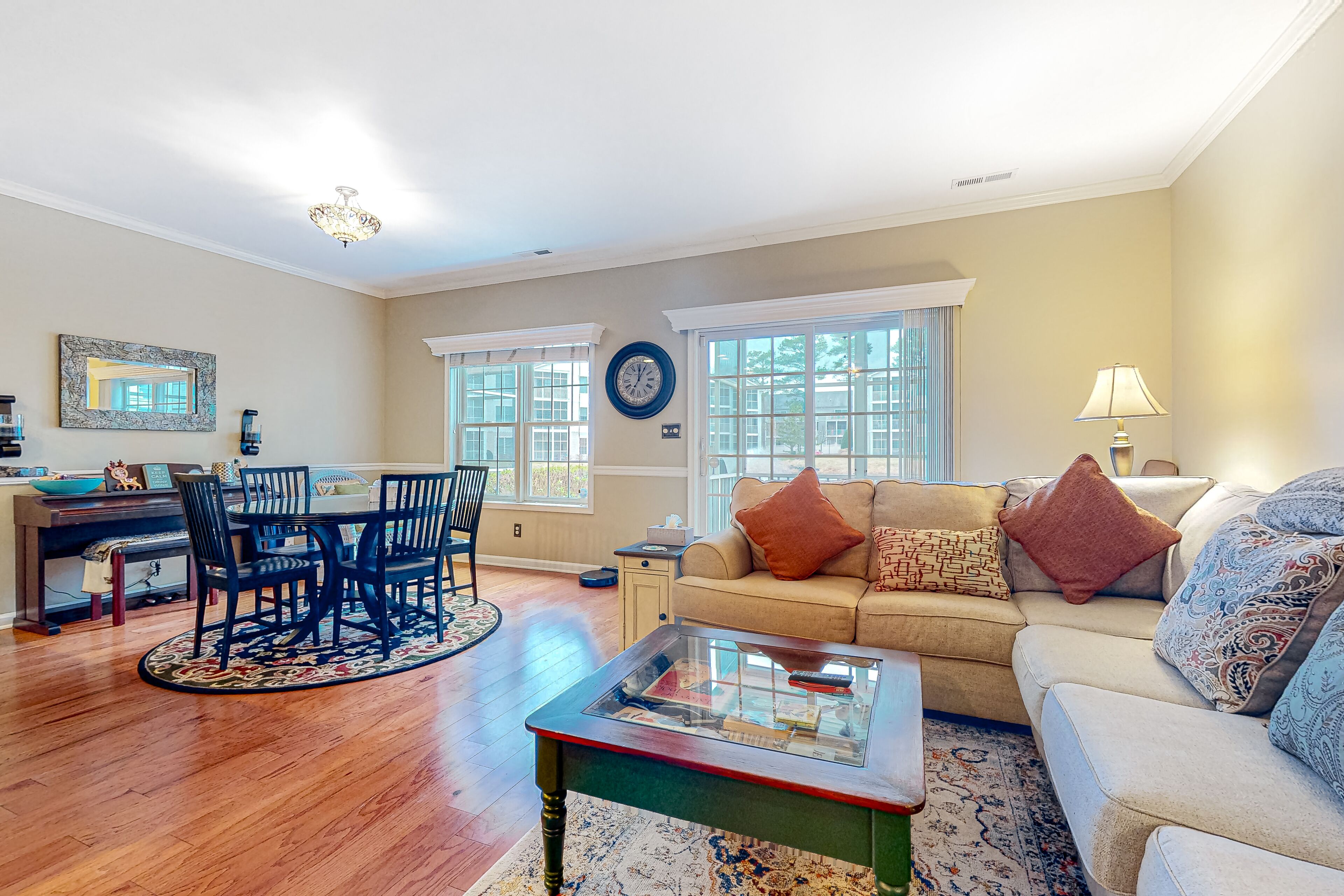 The Tides townhome with pond-front balcony, screened patio, & pool - dogs OK