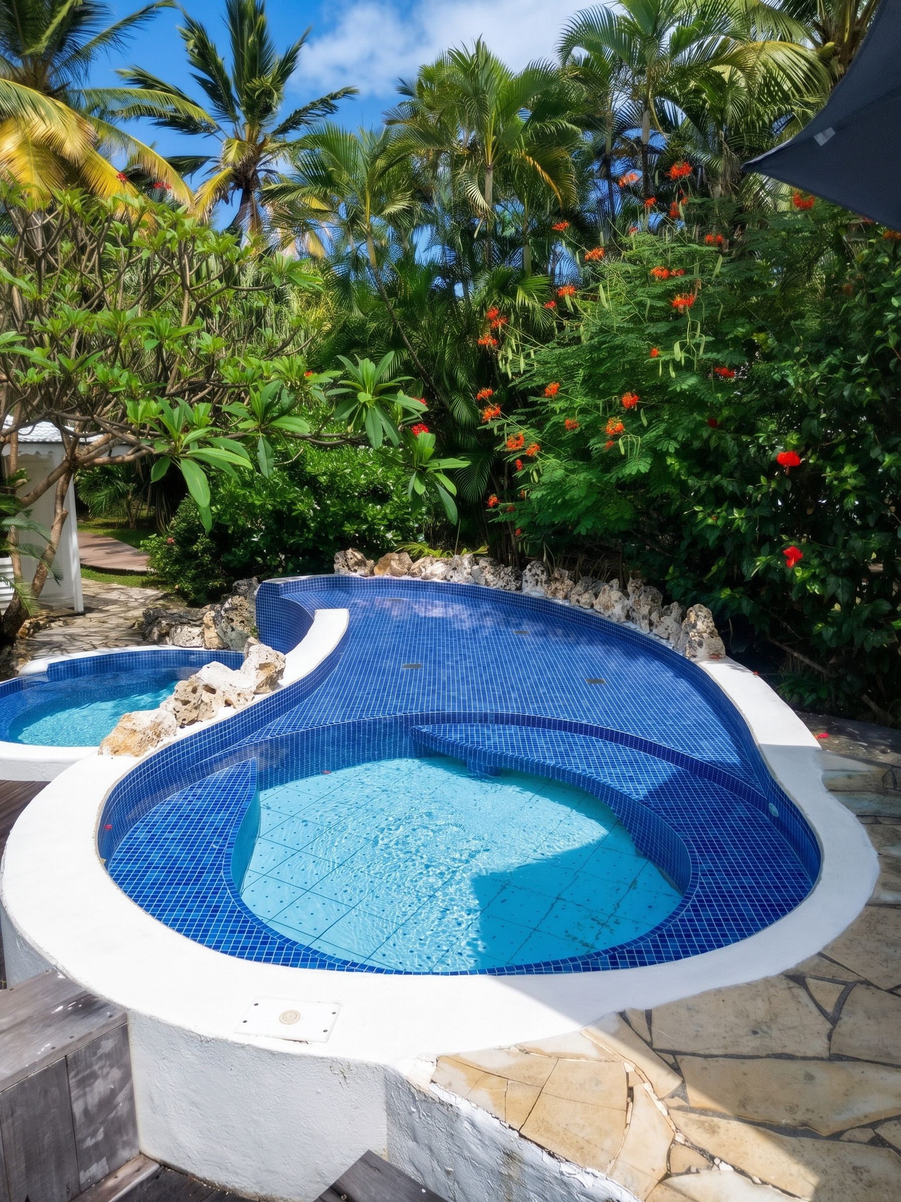 Vue sur piscine