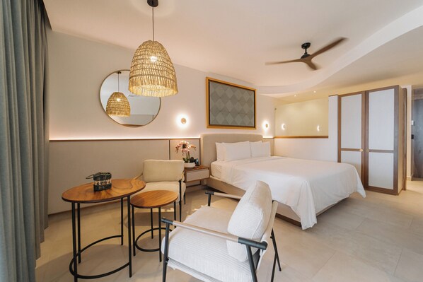 1 غرفة نوم وخزنة داخل الغرفة وستائر تعتيم ومكواة/لوح كي