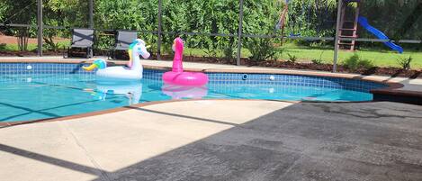 Outdoor pool, a heated pool