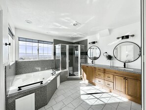 Hair dryer, towels