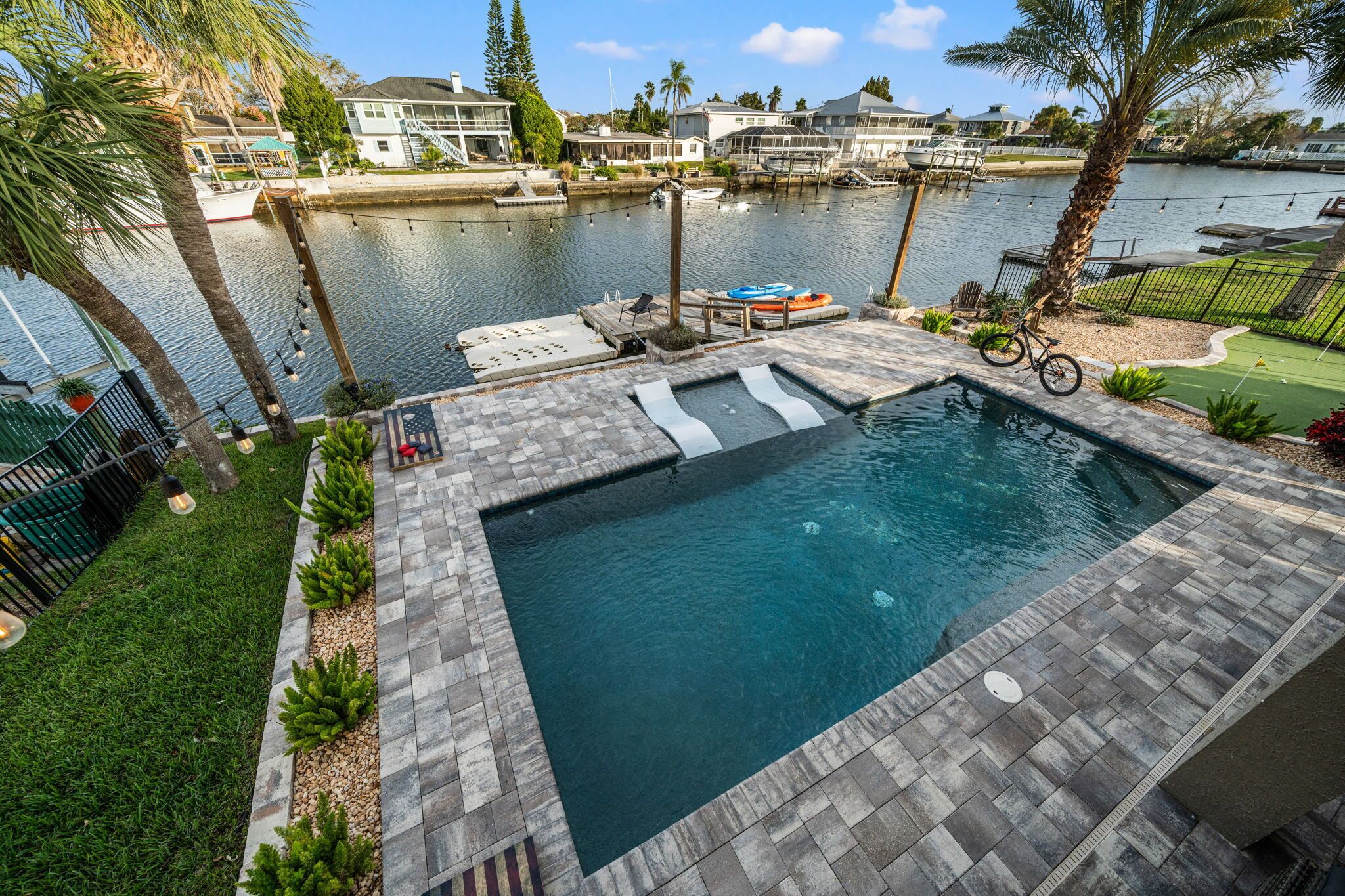 Outdoor pool, a heated pool