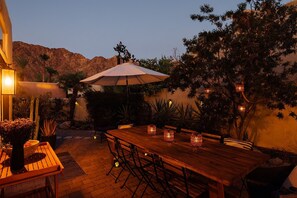 Outdoor dining - Casa de Cala : Modern Adobe Retreat | 3B, #259290 (La Quinta)