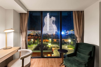 Room, 1 King Bed, Non Smoking (Guitar View) | View from room at Dolce by Wyndham Hollywood