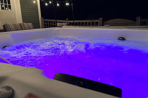 Warning: Entering this hot tub may result in extreme relaxation and zero desire to ever leave.